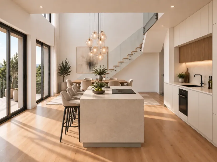 VIA 10, Innenansicht Penthouse-Maisonette mit Galerie
